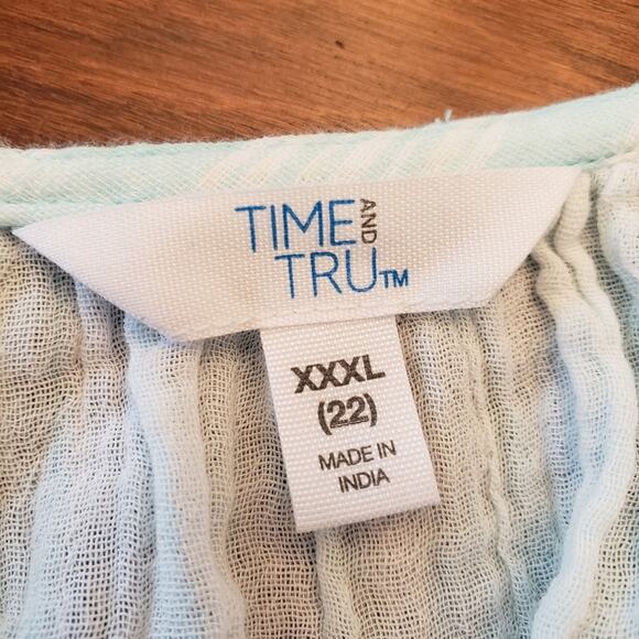 Time and Tru NWT boho midi  calf‎ sundress 100% cotton XXXL 22 - Picture 6 of 8